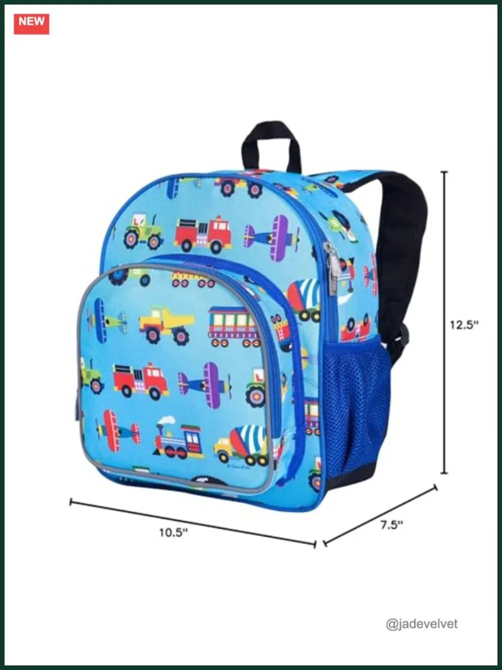 12 Inch Toddler Backpack for Boys/Girls, Insulated Front Pocket, Ages 3-7